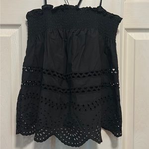 Madewell Eyelet Cami Top Black - Size XS